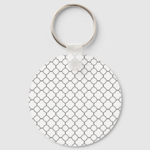 Klassiek Quatrefoil-patroon Sleutelhanger