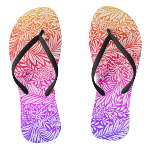 Klassiek regenboog bloemen ridderspoor botanisch p teenslippers