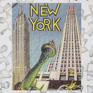 Klassiek reizen, beroemde New York City oriëntatie Legpuzzel