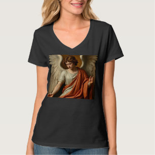 Klassiek Renaissance Engel Dames V-Neck T-shirt
