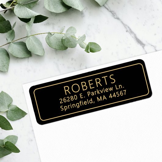 Klassiek retouradres-label etiket