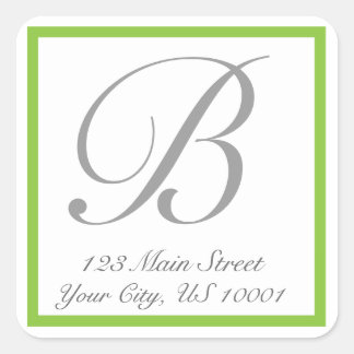 Klassiek retouradres-label vierkante sticker