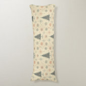 Klassiek/Retro moderne Kerst/winter Lichaamskussen (Voorkant Verticaal)