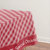 Klassiek Retro Red Gingham Pattern Tafelkleed (Voorbeeld)
