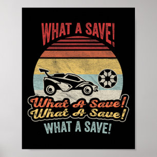 Klassiek Retro Wat Een Redding Voetbal Auto Compet Poster