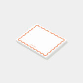 Klassiek Retro Wavy Abrikozen gepersonaliseerd bri Post-it® Notes (Schuin)