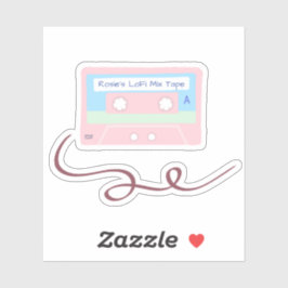 Klassiek Retro zacht pastel Cassettebandje Sticker
