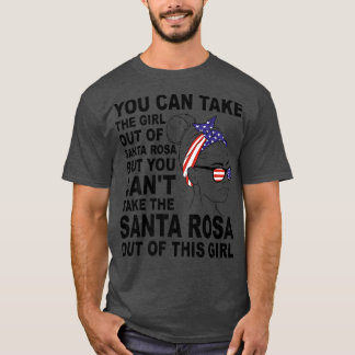 Klassiek retromeisje van Santa Rosa proud Santa Ro T-shirt