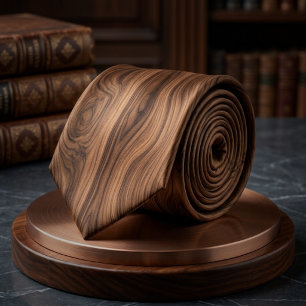 Klassiek rijke structuurpatroon van walnoothout ne stropdas