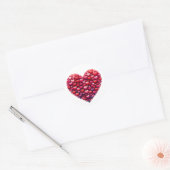 Klassiek Rode Hart Liefde Symbool Ronde Sticker (Envelop)