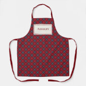 Klassiek Rode Marine Schotse Tartan Kerstmis Schort (Voorkant)