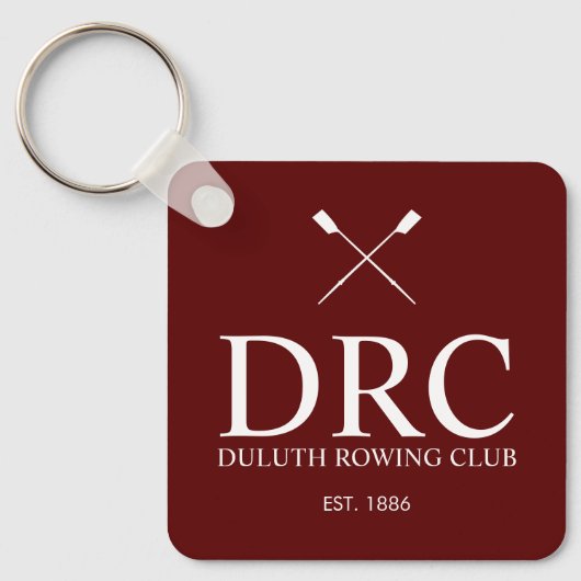 Klassiek Roeiclub Monogram Sleutelhanger (Voorkant)