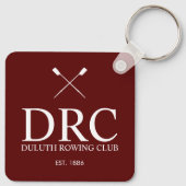 Klassiek Roeiclub Monogram Sleutelhanger (Achterkant)
