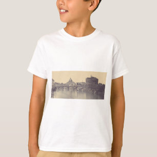 Klassiek Rome Tiber Kasteel En Vaticaan Kunst T-shirt