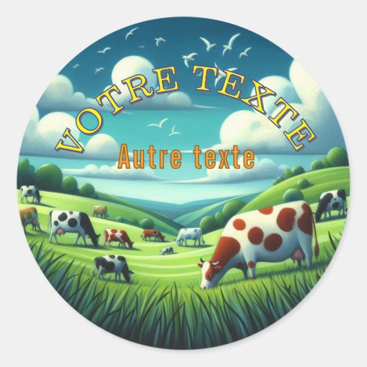 Klassiek rond etiket (kaas) (Voorkant)