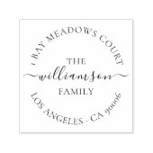 Klassiek rond Fancy het Adres van de Terugkeer van Zelfinktende Stempel (Design)