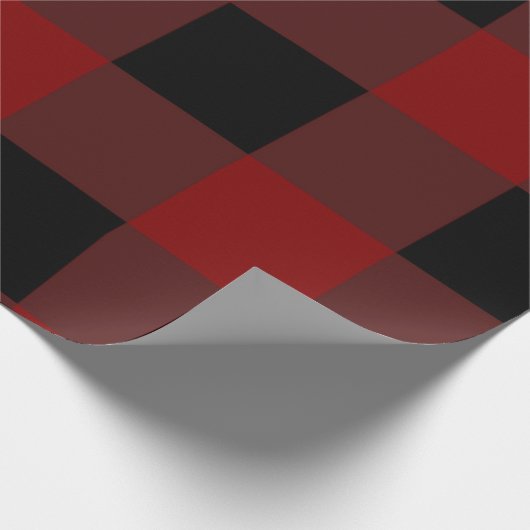 Klassiek rood Buffalo Plaid inpakpapier (Hoek)