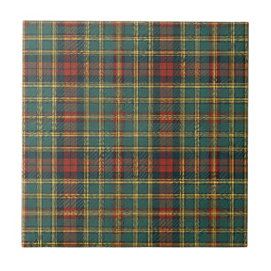 Klassiek rood en groen Schots tartan ruitpatroon Tegeltje