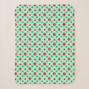 Klassiek Rood en Groen Sherpa Deken