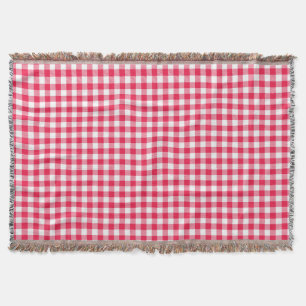 Klassiek rood en wit geruit patroon rustiek deken