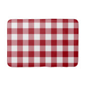 Klassiek rood en wit Gingham Patroon Badmat (Voorkant)
