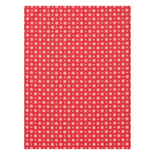 Klassiek rood en wit Snowflakes kerstpatroon Tafelkleed (Voorkant)