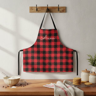 Klassiek rood en zwart geruit Buffalo Tartan patro Schort