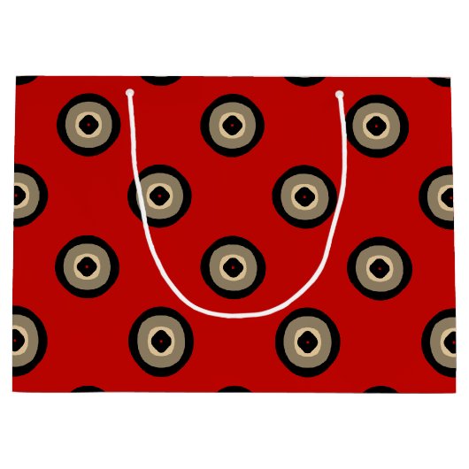Klassiek rood en zwart groot cadeauzakje (Voorkant)