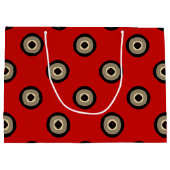 Klassiek rood en zwart groot cadeauzakje (Achterkant)