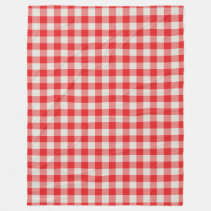 Klassiek rood geruit patroon fleece deken