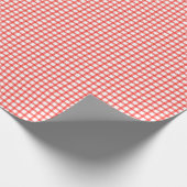 Klassiek rood Gingham inpakpapier patroon (Hoek)