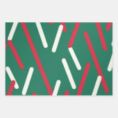 Klassiek rood groen en wit vakantie charme inpakpapier vel (Voorkant 2)