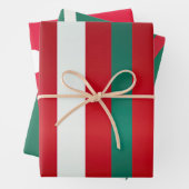 Klassiek rood groen en wit vakantie charme inpakpapier vel (In situ)
