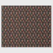 Klassiek Rood & Groen Notenkraker Wonderland Cadeaupapier (Vlak)