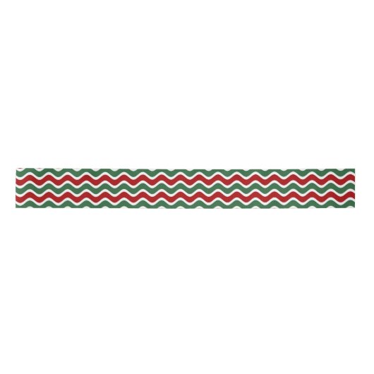 Klassiek rood groen strepen patroon kerst lint (Voorkant)