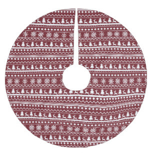Klassiek Rood Kerstmis Wintertrui Patroon Kerstboom Rok