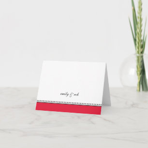 Klassiek rood met zwarte Stippen Notecard Notitiekaartje