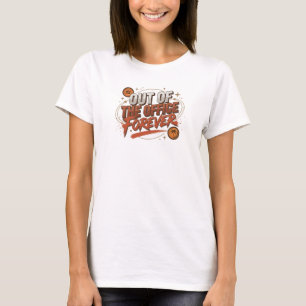 Klassiek Rood OUT OF OFFICE Origineel Design T-shirt