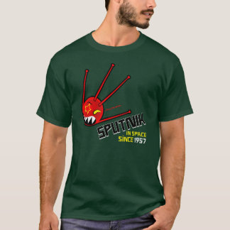klassiek rood sputnik donker t-shirt 