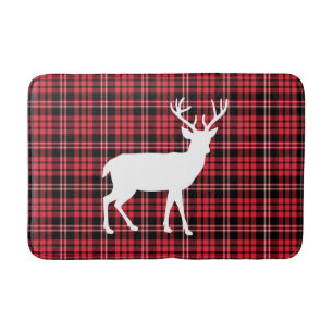 Klassiek rood tartan geruit patroon badmat