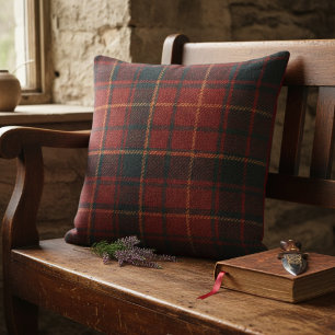 Klassiek rood tartan ruitpatroon - knus rustiek ch kussen