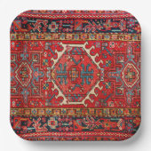 Klassiek rood Turks Perzisch Oosters tapijt   Papieren Bordje (Voorkant)