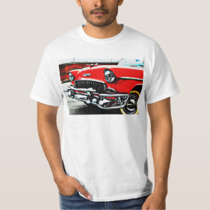 Klassiek rood vintage auto T-shirt