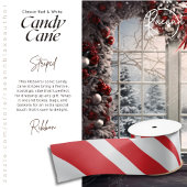 Klassiek rood & wit snoepriet gestreept lint