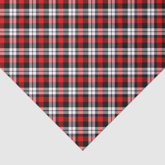 Klassiek rood wit zwart geruite check patroon tissuepapier (Detail)