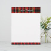 Klassiek Rood Zwart Geel Wit Tartan Persoonlijk Briefhoofd (Staand voorkant)