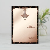 Klassiek ROOS GOLD Gatsby Flapper Vrijgezellenfees Folie Uitnodiging (Staand Voorkant)