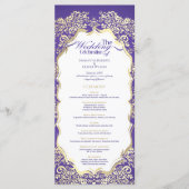 Klassiek Royal Paarse en gouden sierprogramma Programma (Voorkant)