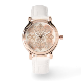 Klassiek, Roze Goud Kunstwerk, Vrouwen eWatch Horl Horloge