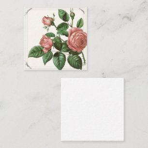 Klassiek Roze Roze Boeket Notitiekaartje